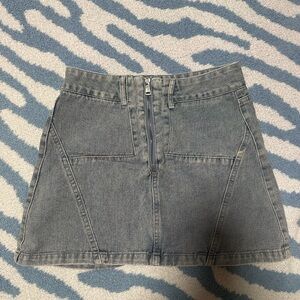 Vestique Gray Denim Mini Skirt